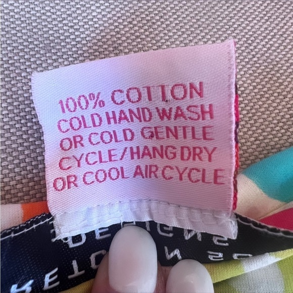 GRETCHEN SCOTT DESIGNS 100% Cotton Multi Color Leaf Print Split Neck Tunic Sz XS - Picture 12 of 12